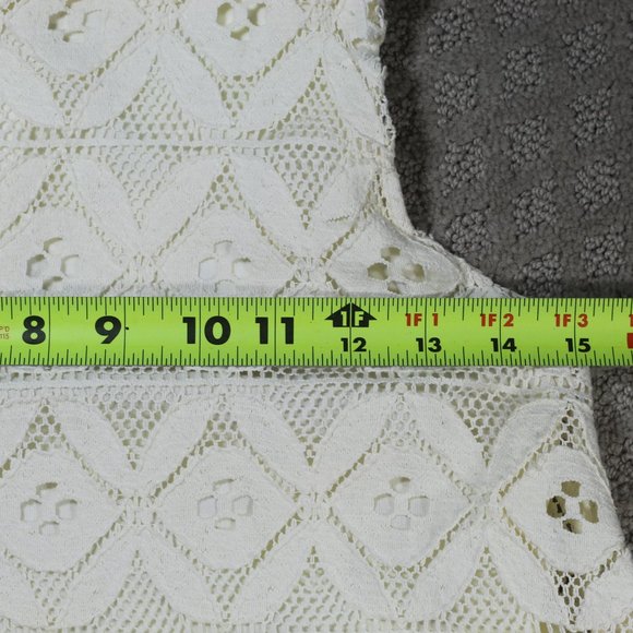 Everleigh Size M Cream Lace Flared Knee-length Dress - Picture 5 of 6